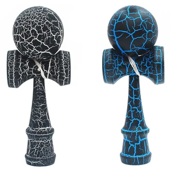 

2Pcs Wooden Toy Outdoor Sports Kendama Toy Ball Children and Adults Outdoor Ball Sports Crack Beech Wood Colorful Design Black a