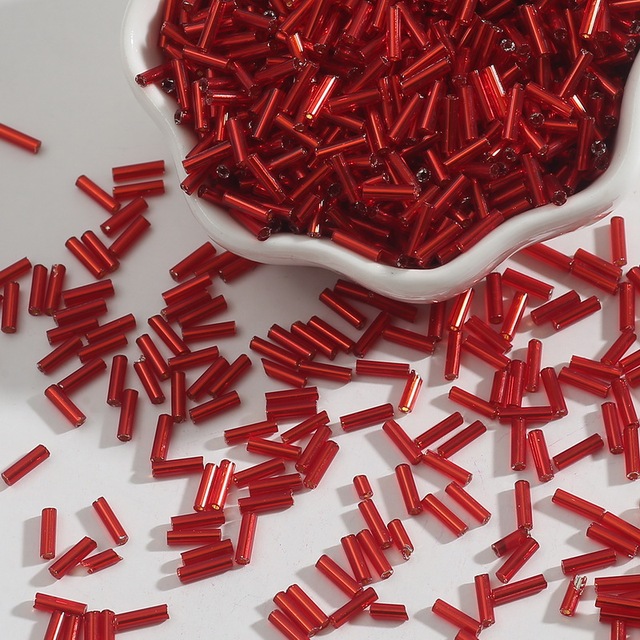 2x7mm Austria Crystal Tube Glass Beads Spacer Seed Beads For Jewelry Making DIY Necklace Bracelet