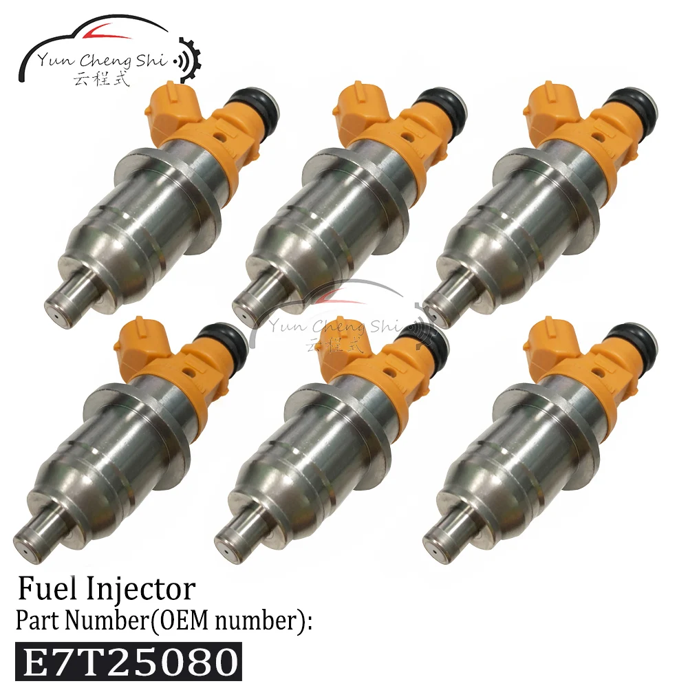 (6 Pcs) Fuel Injector E7t25080 E7t05080 Mr560555 1465a013 1465a011