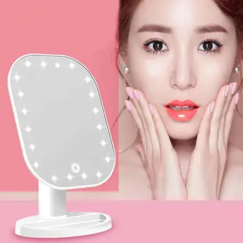 

20LEDs Light Touch Screen 180 Degree Adjustable Table Makeup Cosmetic Mirror