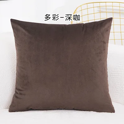 Pillowcase Sofa Cushion Pillow Case Cover Sleeve 30x50 Velvety Brown Creamy 
