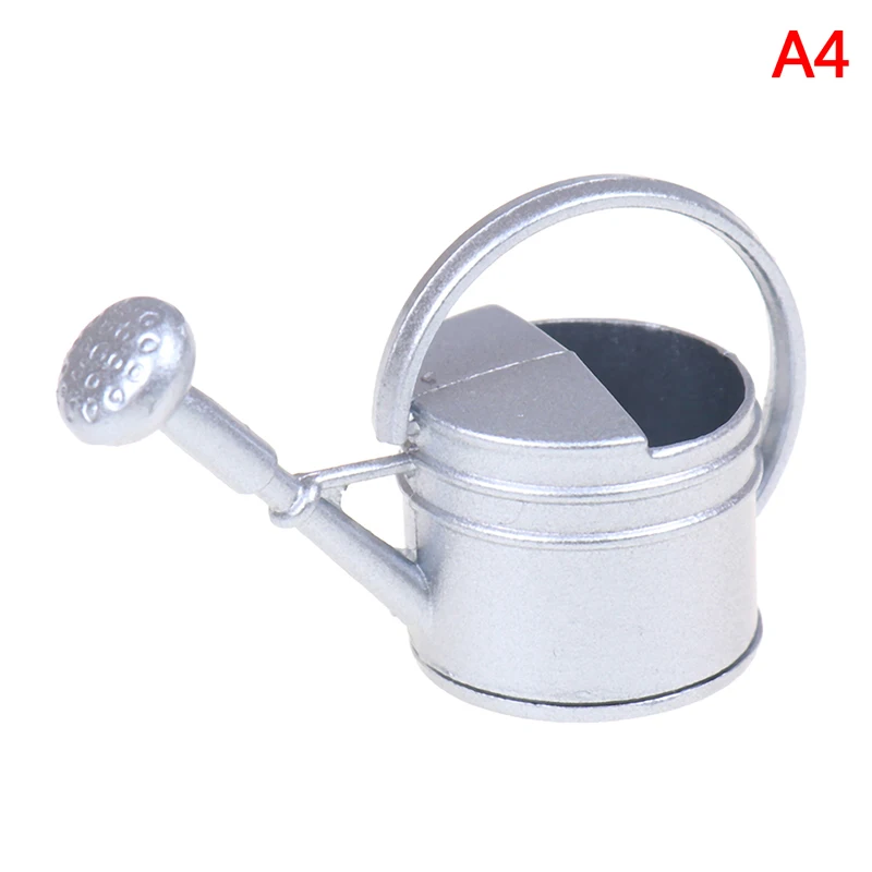 1/12 Metal Watering Can Garden miniature Decoration for Children Kids Dolls Acces Dollhouse Miniature Furniture Toys - Цвет: A4