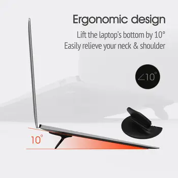 

2pcs Laptop Pads Mini ABS Portable Notebook Cooling Pads Base for MacBook Black High Strength and Environmentally Friendly