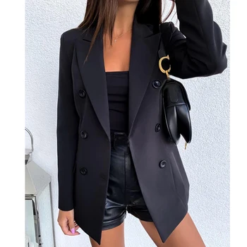 

2019 New Autumn Winter Women blazers Fashion Ladies Overcoat Slim Trench Coat Blazer Winter Long Sleeve Jacket OL blazers formal