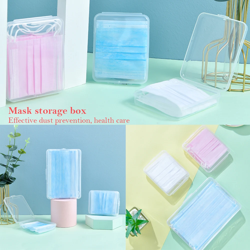 

Portable Dustproof Mask Storage Box Moisture-Proof Disposable Face Nose Cover Organizer Holder Mask Storage Case