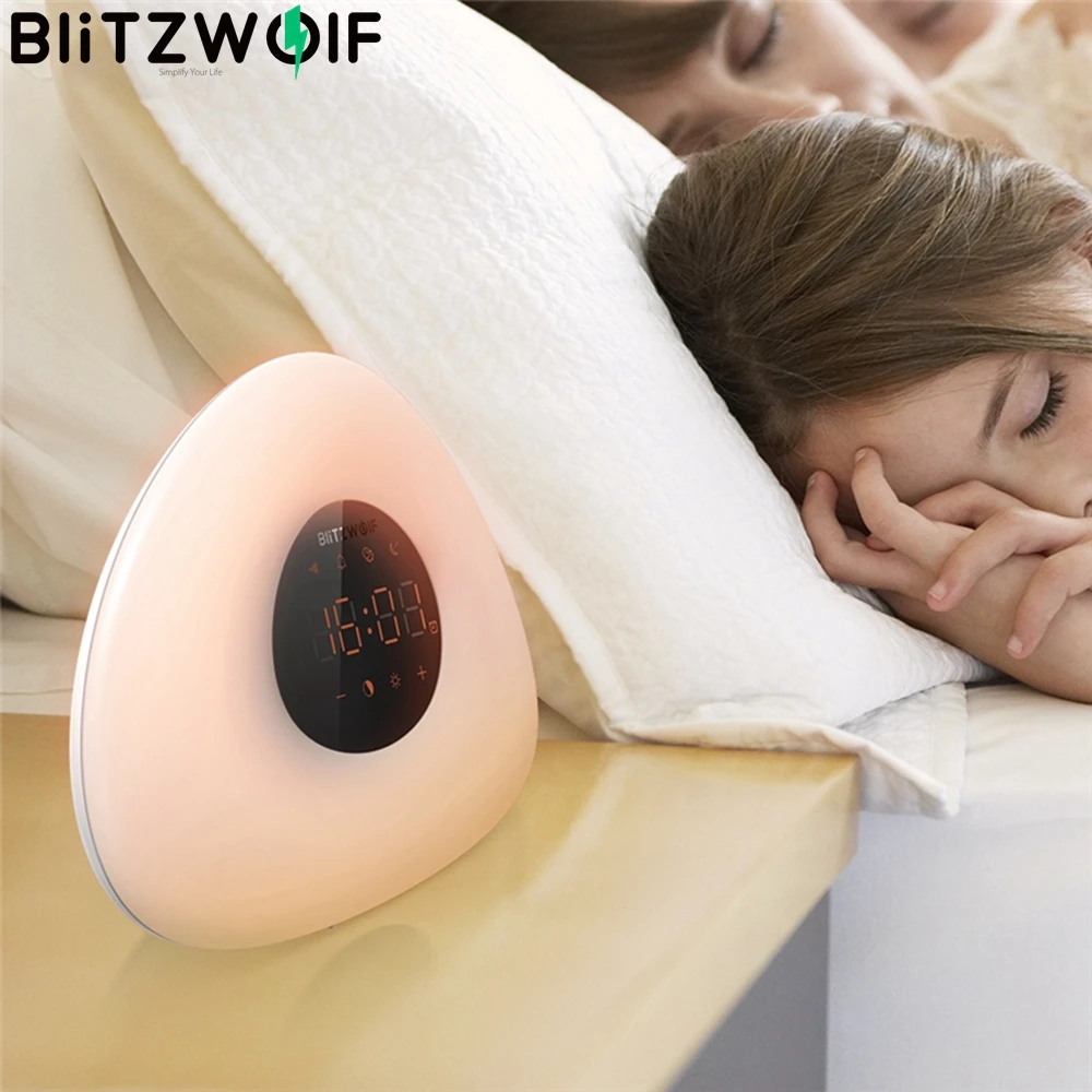 

BlitzWolf BW-LT23 Smart Home Touching Control Wake Up Light Alarm Clock with Sunrise & Sunset Mode RGB 3000K Dimmable Night Lamp