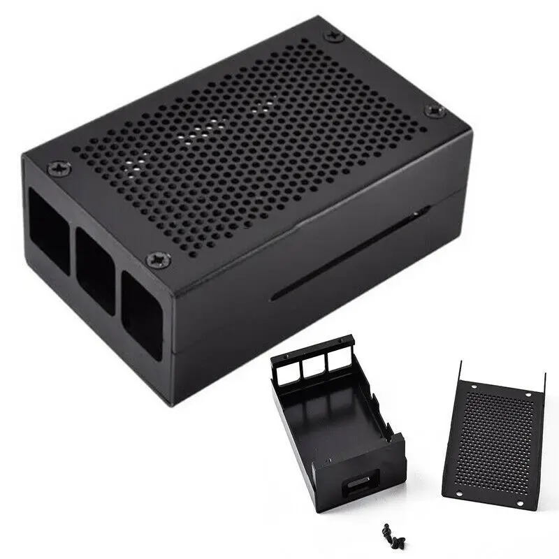 

For Raspberry Pi 4 Aluminum Alloy/CNC Metal Enclosure Protective Case Heat Cooling Case Aluminum Enclosure for Raspberry Pi 4