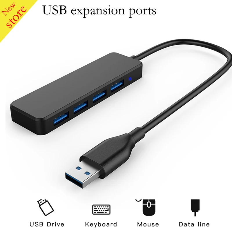 High Speed USB Hub 3.0 Adapter 4 Ports for PC Laptop Accessories Multi USB 2.0 Splitter Extension Cable For Mouse Keyboard