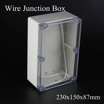 

230x150x87mm ABS IP65 Waterproof Plastic Wire Junction Box Clear Distribution Enclosure Project Case Electronic Transparent