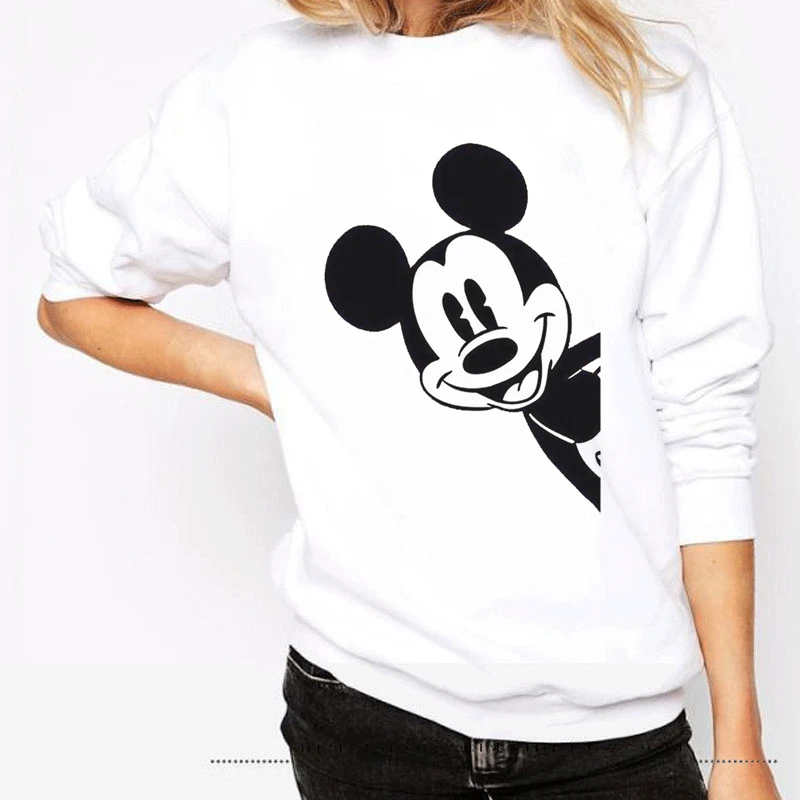 Новые зимние толстовки с принтом Kawaii mouse толстовки для женщин Harajuku толстовка одежда уличная мода хипстер Женская худи