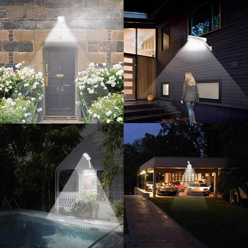 Top-48 Led Remote Solar Lights Adjustable Angle Security Night Light Wireless Motion Sensor Remote Control and 3 Lighting Modes
