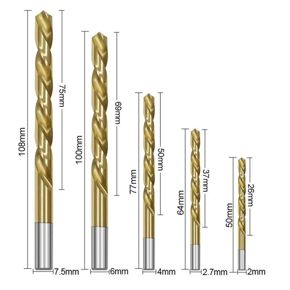 

10pcs Damaged Screw Extractor Drill Bits Guide Set Broken Speed Out Easy out Bolt Stud Stripped Screw Remover Tool