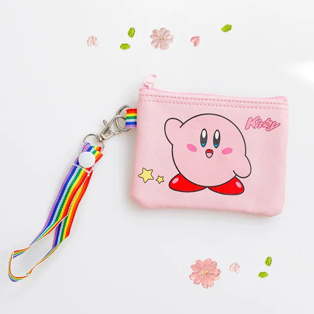 Kawaii Star Kirby Game Peripheral Series Kirby Pink Coin Purse Cartoon Bus Metro Card Bank Card Storage Bag Boy Girl Gift 5