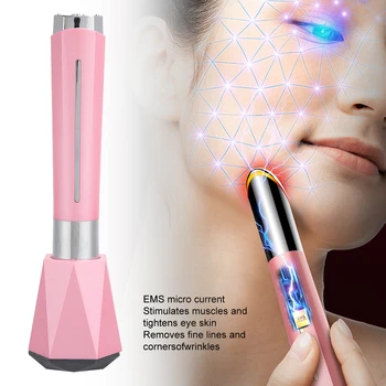 

Red Blue Light Therapy Eye Massager Dark Circle Removal Hot Compress Eye Beauty Machine Pink Eye cream import Eye Massager Tool