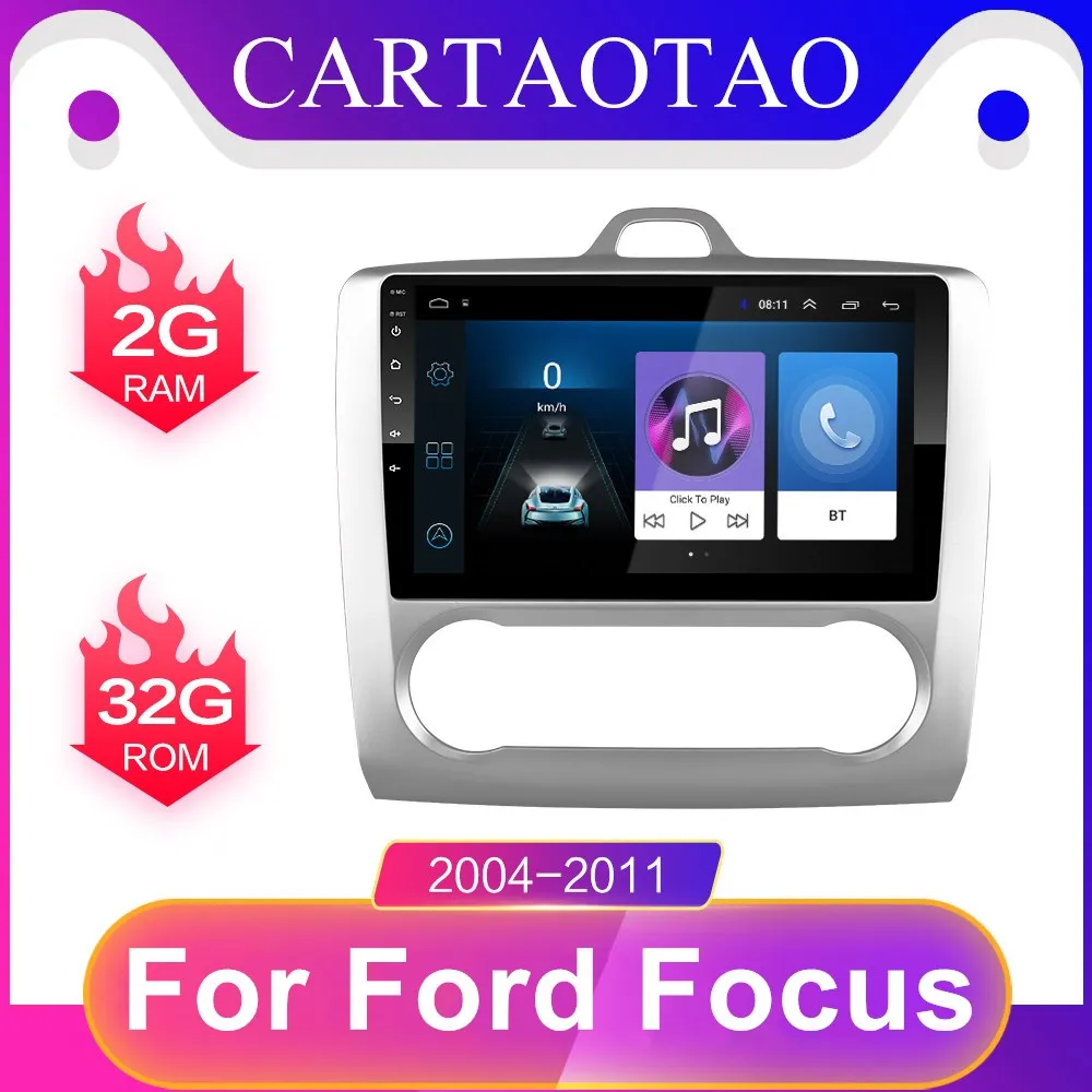 Автомагнитола 2 din для Ford Focus Exi AT Mk2 2004 2005 2006 2007 2008 2012 Android 9 0 мультимедийный