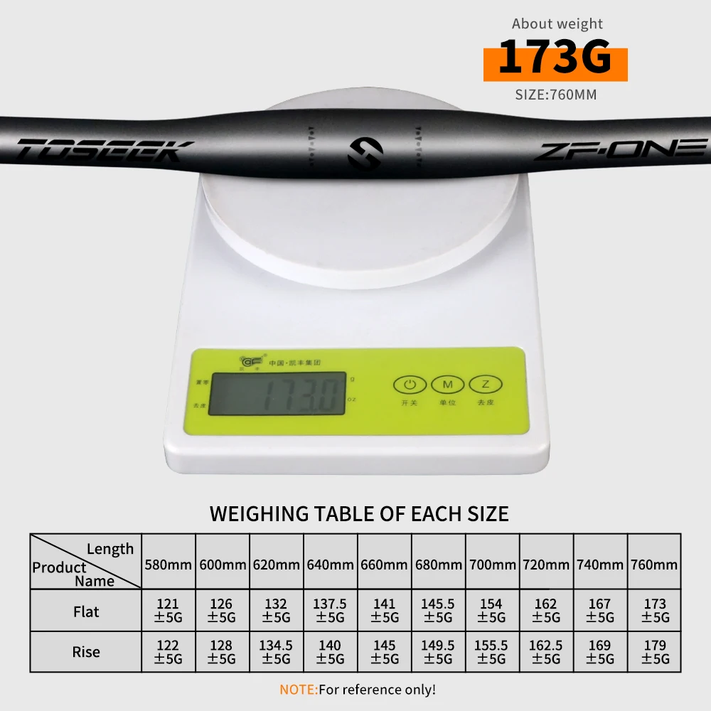 TOSEEK ZF-ONE Full Carbon Fiber Bike MTB Handlebar 31.8mm Bicycle Mountain Bars Parts 580mm-760mm bicycle handlebar