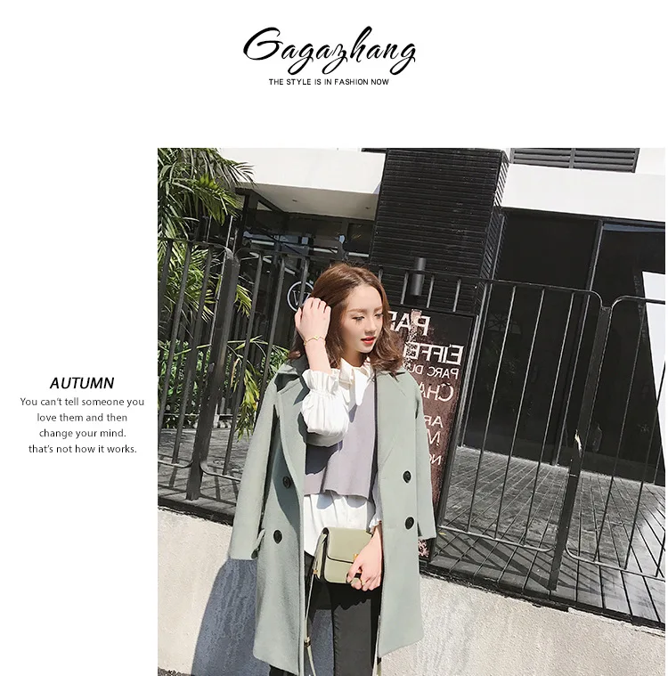 Off Season Autumn And Winter Woolen Coat Women's Padded Mid-length Korean-style Short Cocoon Woolen Jacket
