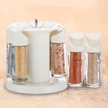 

1 Set 360-Degree Rotating Kitchen Barbecue Seasoning Bottles Cruets