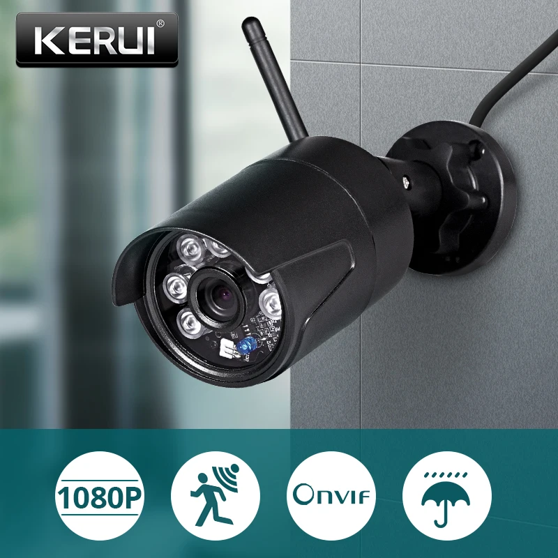 Беспроводная камера видеонаблюдения KERUI 1080P 2 МП Full HD Wi Fi IP IP54 водонепроницаемая с