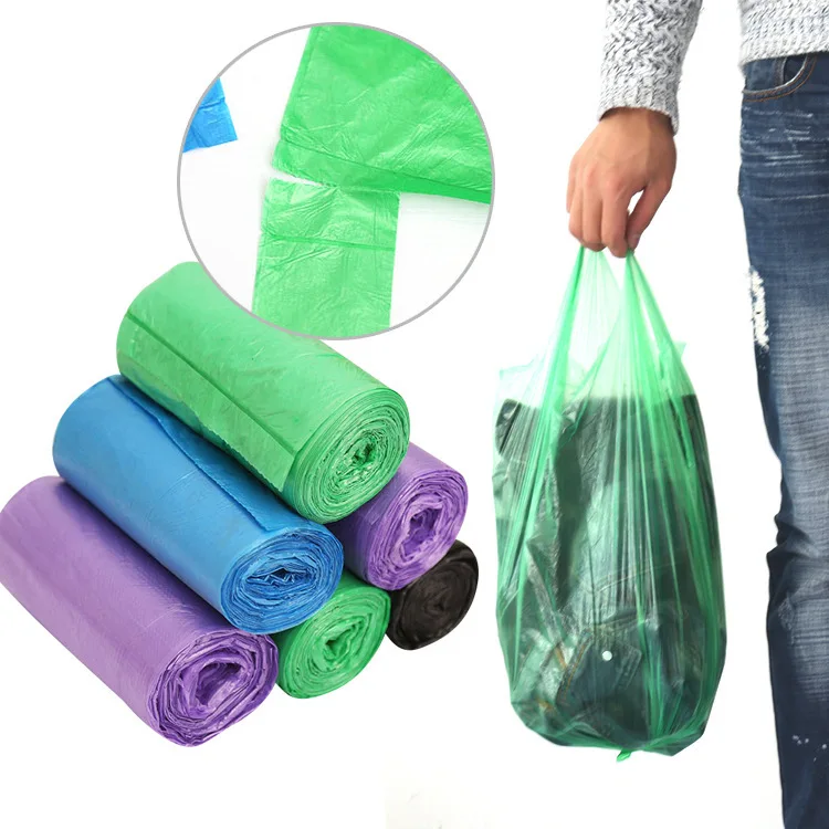 098 Point Break-Thick Household Kitchen Hand Vest Style Garbage Bag Large Size Garbage Bag 30