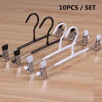 

10Pcs Multi-functional Antiskid Adult Pants Clips Garment Shop Mall Flexible Storage Rack Hangers for Clothes 30.2*14CM