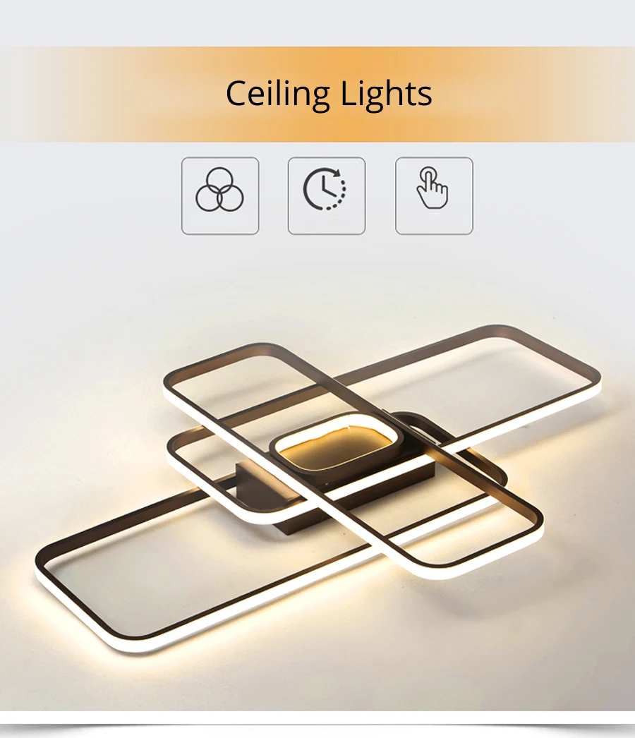 Кофейная Светодиодная потолочная люстра для гостиной, спальни, простая лампа, атмосферная домашняя Модная креативная индивидуальная светодиодная люстра
