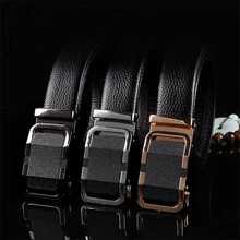

New Style Men's Cowhide Automatic Buckle Belt Korean Fashion Trend Top Layer Cowhide Belt Gentleman Male Designer Pants Belt