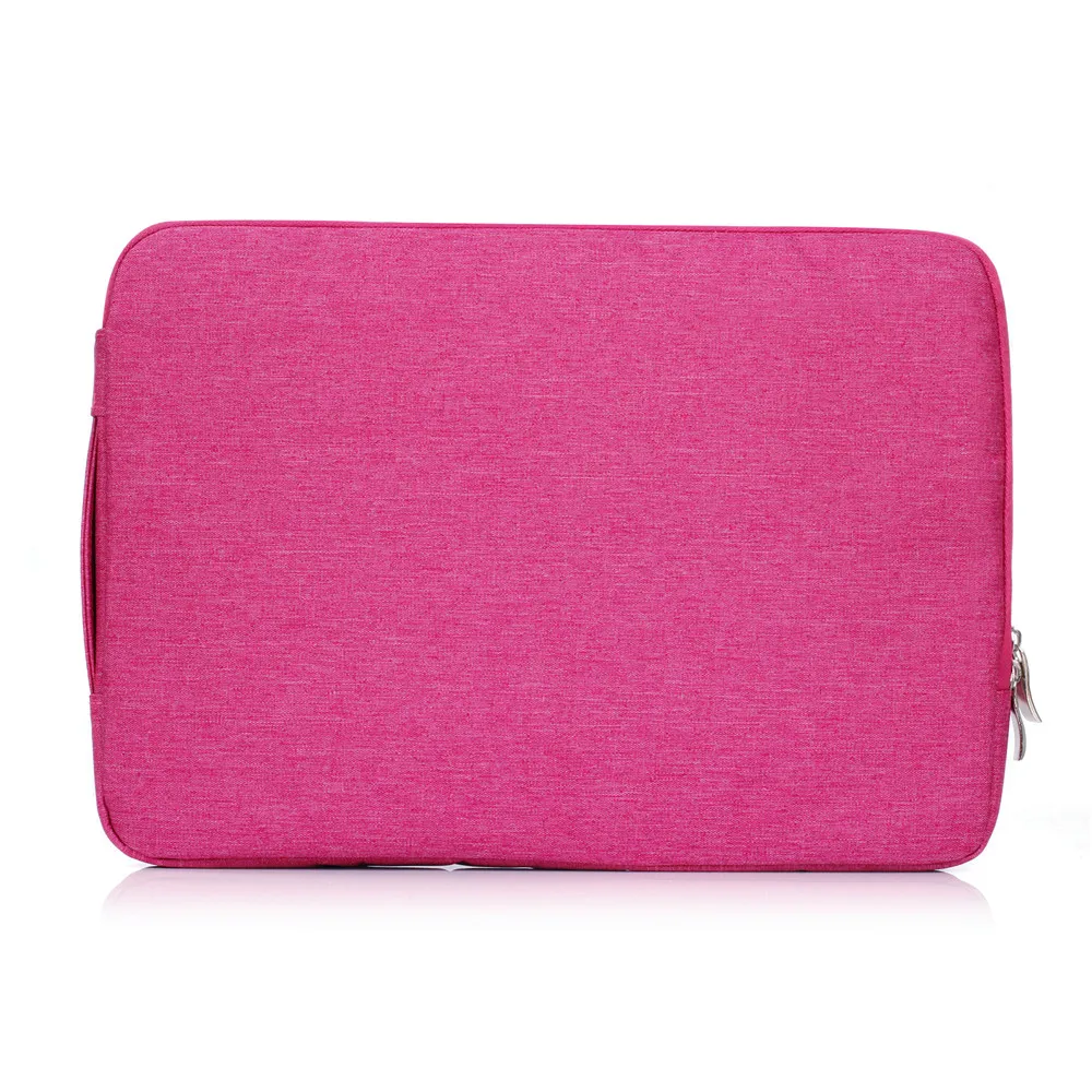 rose Red 15 13 12 11 Inch Universal Laptop Bags Dustproof Portable Laptop Briefcase Liner Sleeve For MacBook Xiaomi HP Notebook Denim Bag - Цвет: rose Red