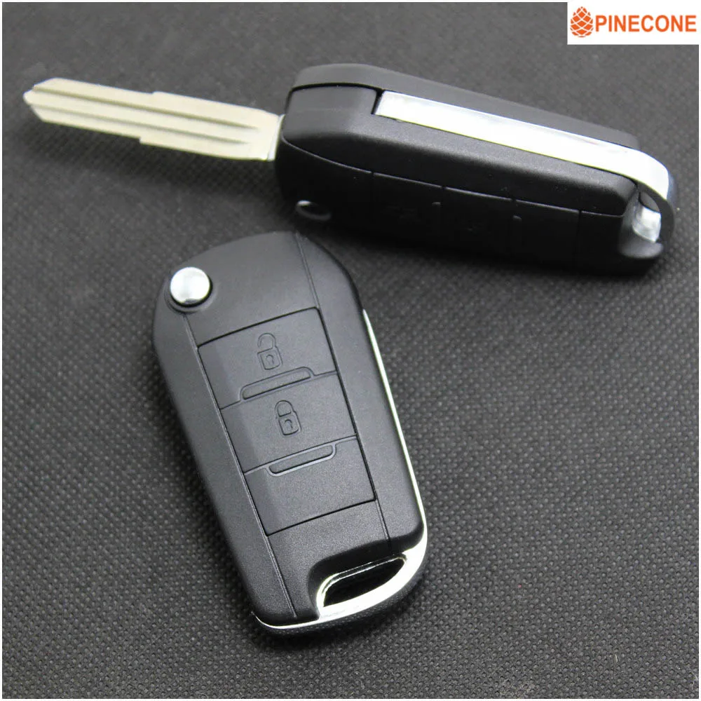 PINECONE для CHANGAN CX20 CX30 BENGBENG MINI ALSVIN V3 V5 ZHIXIANG Key Case 2 кнопки неразрезное Левостороннее лезвие Модифицированный корпус дистанционного ключа