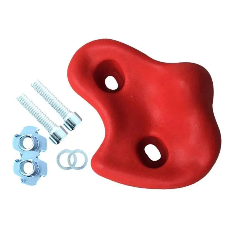 Plastic Climbing Rock W/ Screws Set UV-resistant Lightweight SiliconeDurable