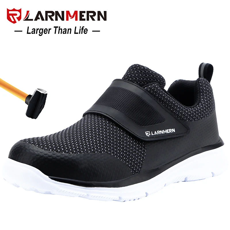 

LARNMERN Mens Steel Toe Safety Work Shoes For Men Lightweight Breathable Anti-smashing Anti-puncture Non-slip Protective Shoes