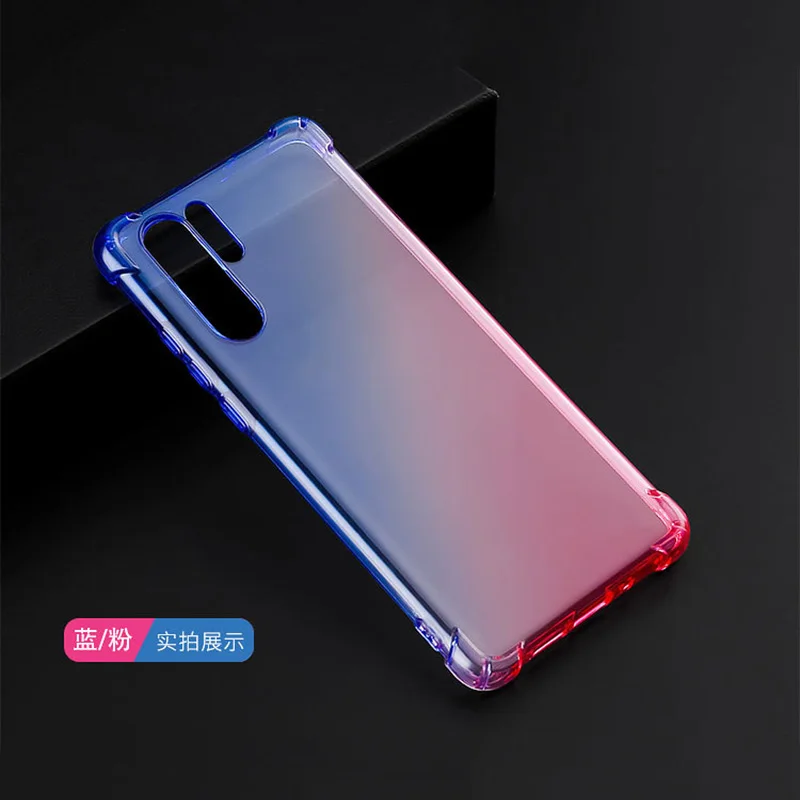 20 шт градиентный силиконовый чехол для хуавей п30 лайт/про huawei p30 Lite/P30 Pro/P20 Lite/P20 Pro Чехол s Мягкий ТПУ противоударный чехол Чехлы tok husa kryt