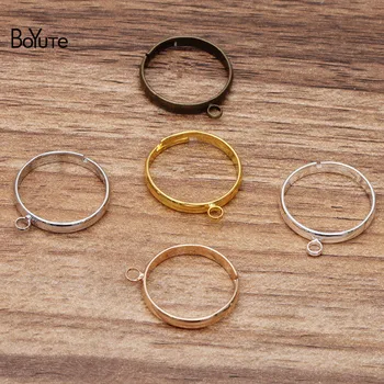

BoYuTe (50 Pieces/Lot) Inner 18MM Diameter Adjustable Ring Base Settings with One Loop Diy Handmade Jewelry Accessories