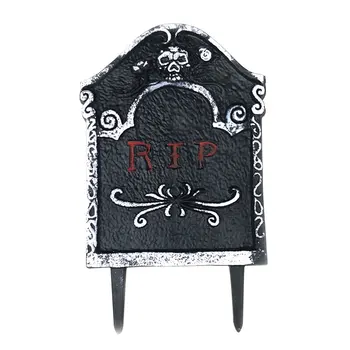 

3pcs Yard Stakes Weatherproof Scary Tombstone Signs Lawn Halloween Decoration Spooky Random Color Large Party Supplies Garden