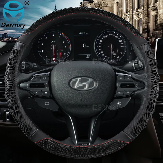 Mikrofaser Leder Auto Lenkrad Abdeckung Anti-slip für Hyundai i30