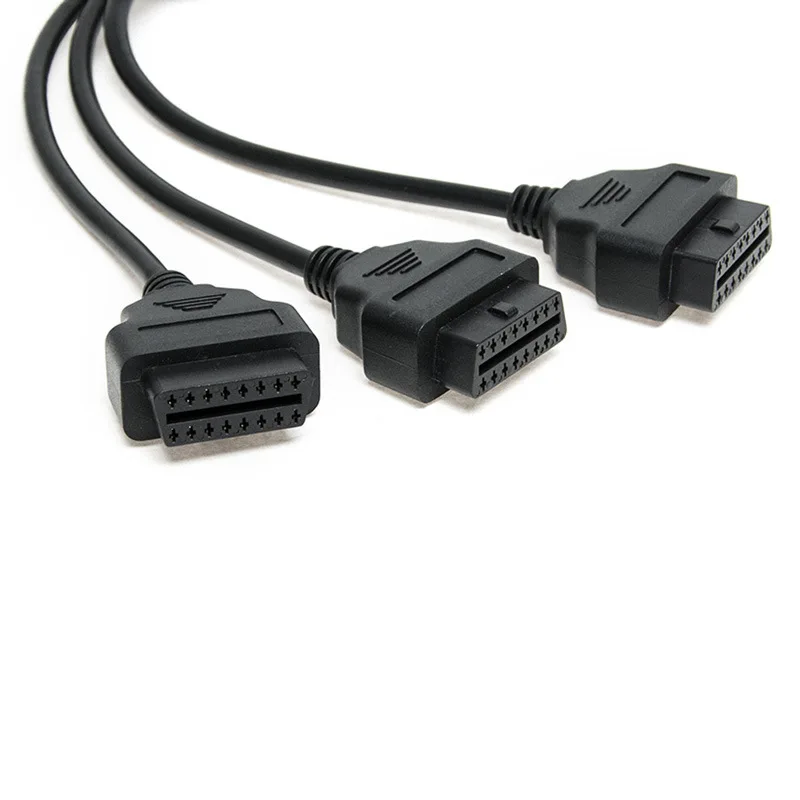 OBDII 16 Pin 1 сплиттер папа-папа до 3 Женский удлинитель OBD2 автомобильный диагностический удлинитель адаптер 50 см