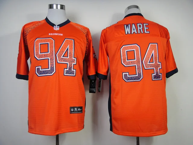 Denver fashion, Peyton Manning, Von Miller, demarus Ware, Demaryius Thomas John Elway Jersey - Цвет: Белый
