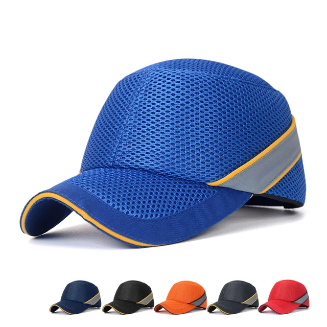 2020 Work Safety Bump Cap Baseball Hat Style Net Cloth Hi Viz Anti collision Hard Hat Helmet Head Protection Repairing
