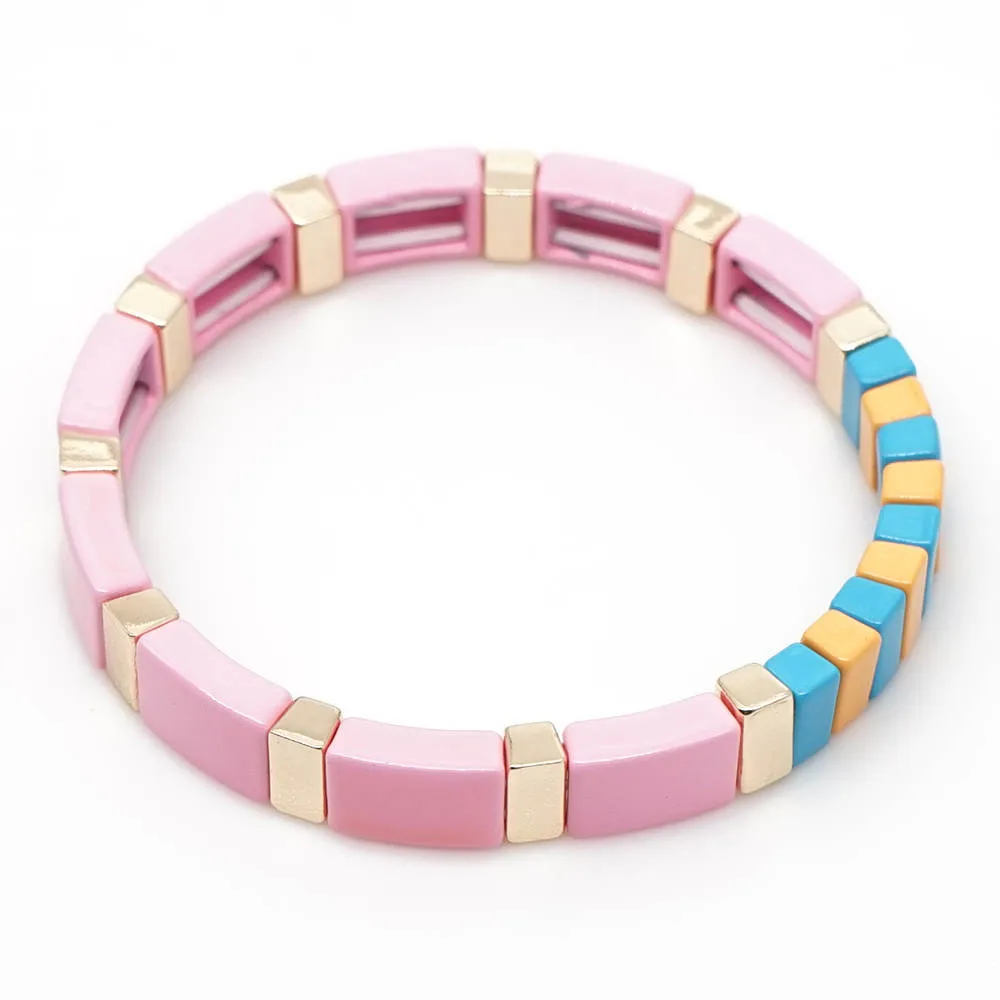 Shinus Tile браслет для женщин красочный браслет Pulseras Mujer нарукавная повязка браслеты Instagram богемные летние пляжные модные ювелирные изделия