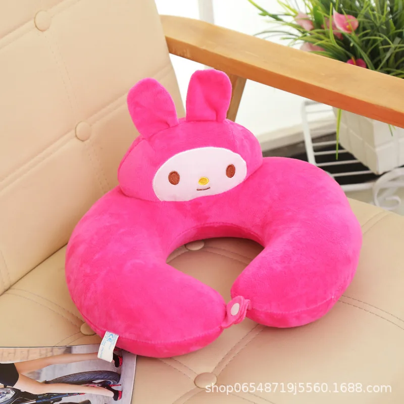 New Style Cartoon Animal Throw Pillow Plush Toys Pp Cotton U-SHAPE Pillow Travel Neck Pillow Customizable Logo