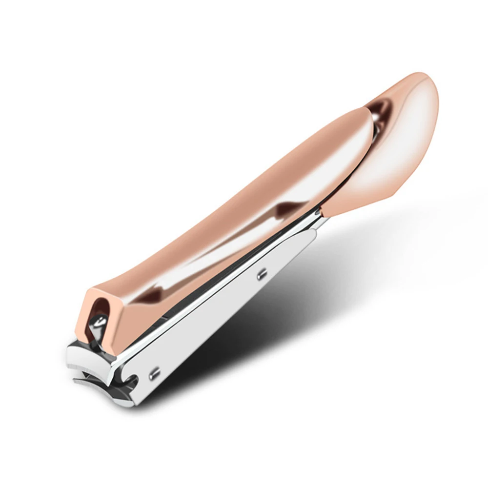 rose gold B Антивсплеск кусачки для ногтей Резак для маникюра, нержавеющая сталь кусачки для ногтей Прочный кусачки для ногтей - Цвет: rose gold B