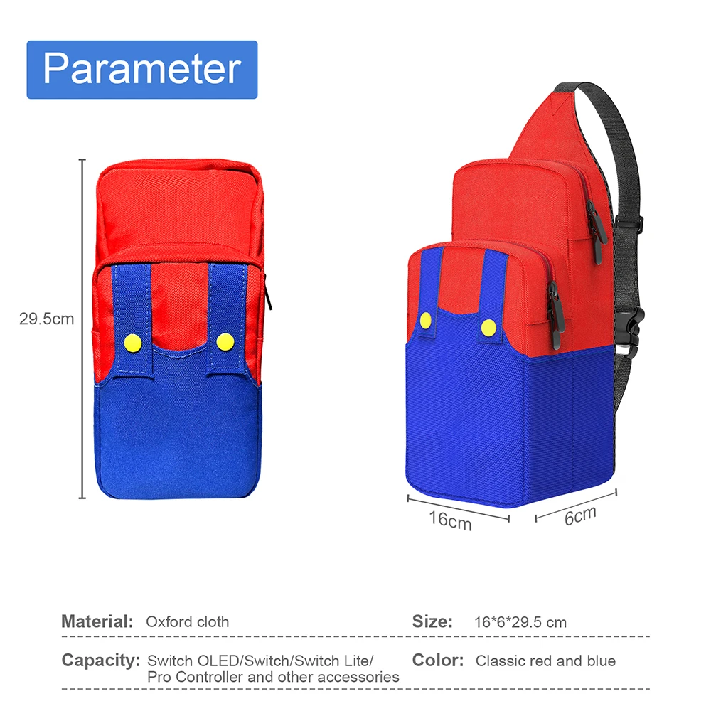 For Nintendo Switch OLED Portable Chest Bag Portable Pouch Travel Bag For Switch Pro Controller/Dock Game Accessories Case 9 H992d5e1201ed4726b718ea675718e00c2