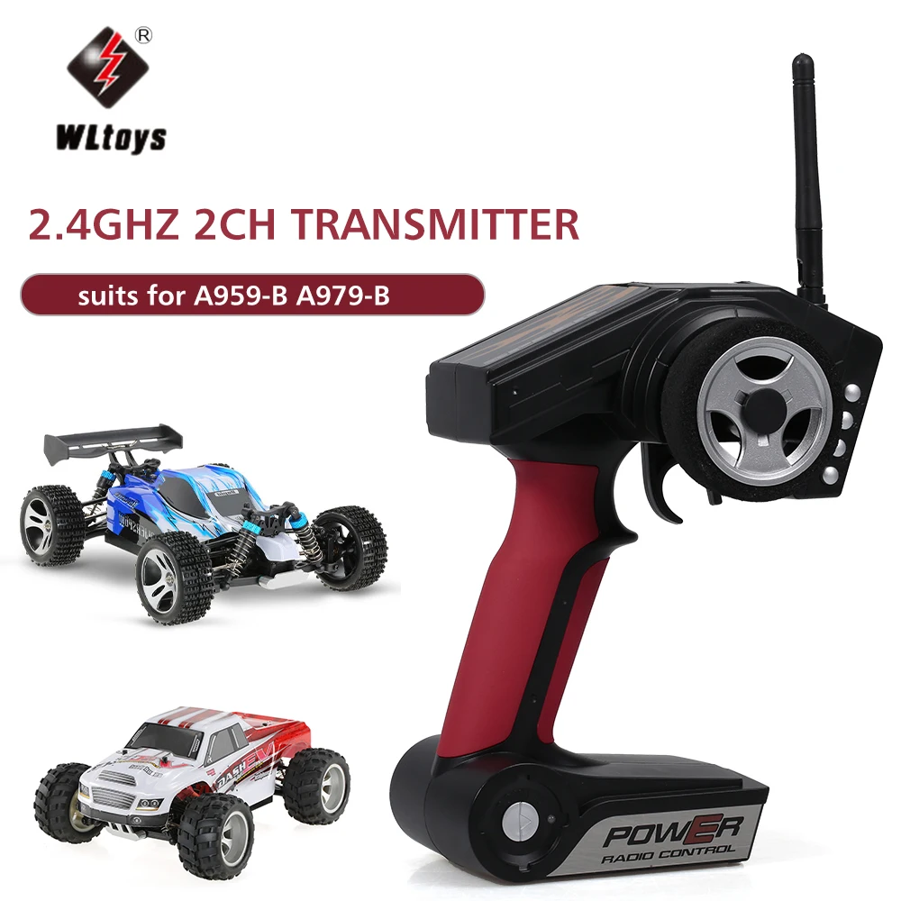 

Wltoys 2.4GHz 2CH RC Transmitter Power Radio Control RC Spare Parts for A959-B A979-B RC Car