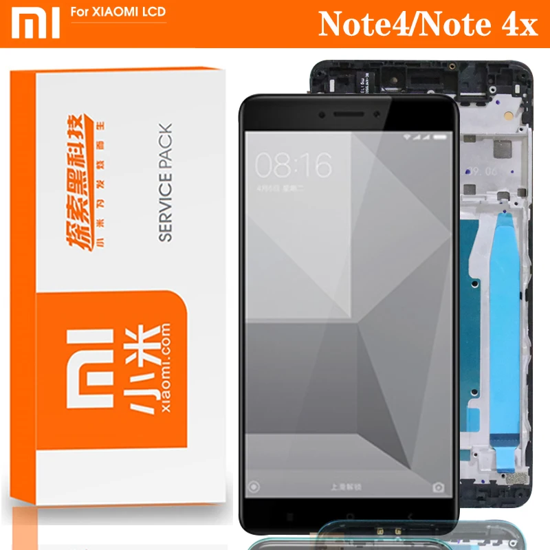 Оригинальный ЖК дисплей 5 дюйма для Xiaomi Redmi Note 4X 4 глобальная версия Snapdragon 625 сенсорный дигитайзер рамка