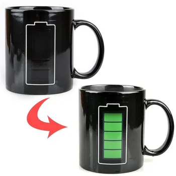 

Classical Battery Color Changing Mug Funy Heat Sensitive Mug