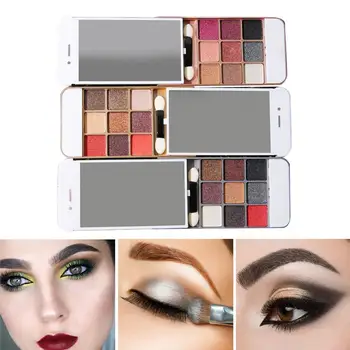 

Waterproof Phone Eyeshadow 9 Color Eye Shadow Long Desert Portable Light Rose Disc Dumb Cosmetics Shadow Light Lasting Eye T6T7