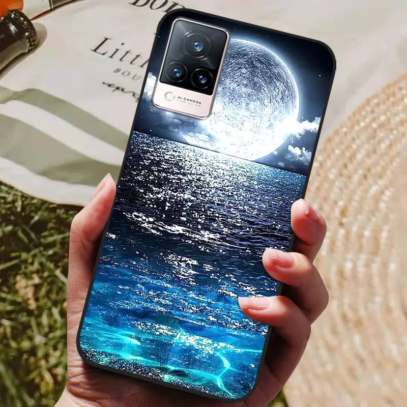 For Vivo V21 5G Case V 21 Silicon Back Cover Phone Case for Vivo V2050 VivoV21 5G Cases Soft bumper coque for Vivo V21 5G Fundas glass flip cover