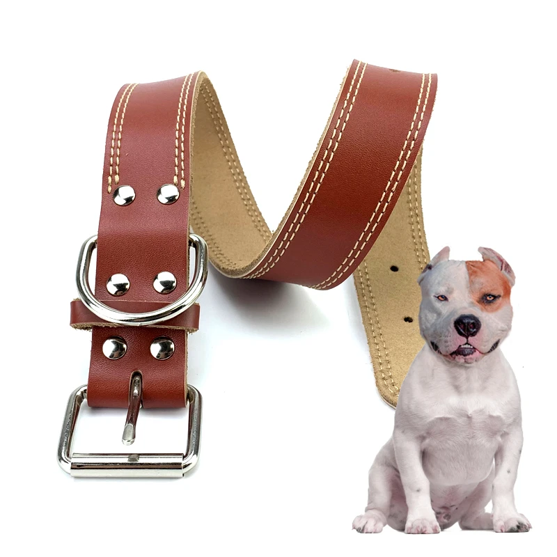 Gercek Inek Derisi Cift Hat Kopek Tasmalari Orta Ve Buyuk Kopekler Boyunluk Ayarlanabilir Kopek Tasma Kopek Kosum Evcil Hayvan Malzemeleri Collars Aliexpress