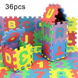 36 шт. коврик-головоломка детский алфавит, цифры Пазлы ползающая игрушка пенопластовый напольный коврик обучающая игрушка