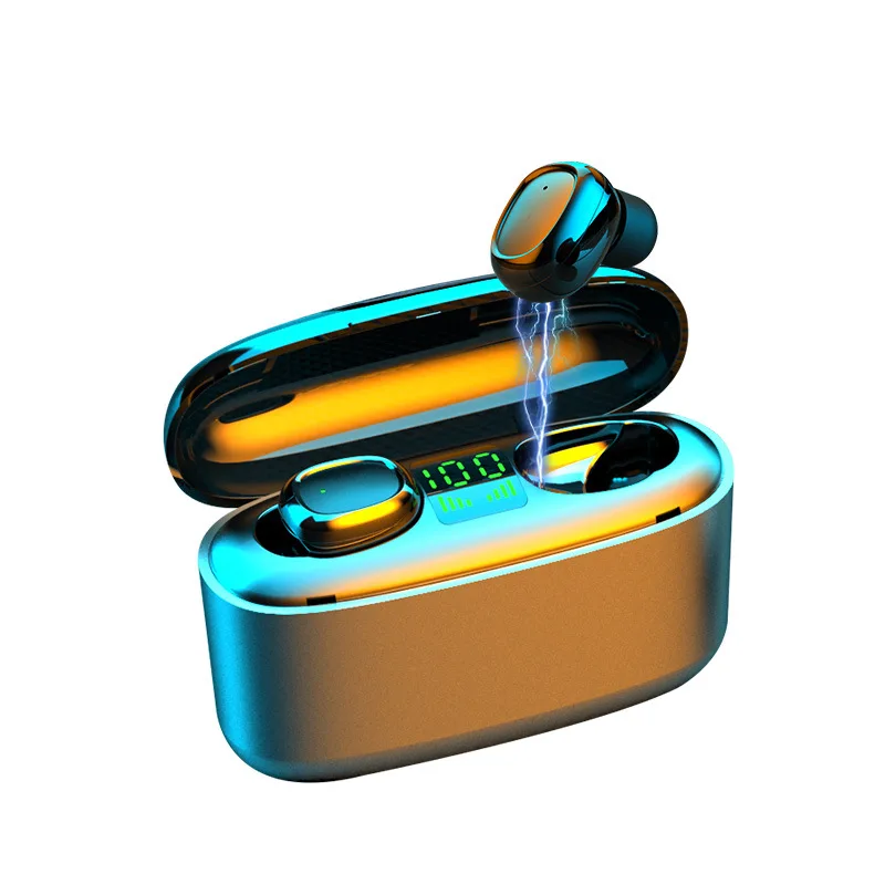 FOOVDO Wireless Earphone Bluetooth V5 0 F9 TWS Wireless Bluetooth Headphone LED Display 2000mAh Power Headset With Microphone